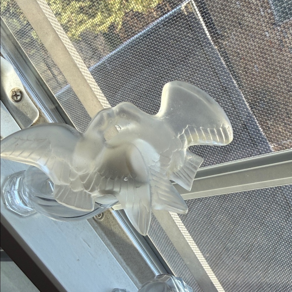 Frosted kissing birds L’aire du temps Nina Ricci French perfume bottle Vintage